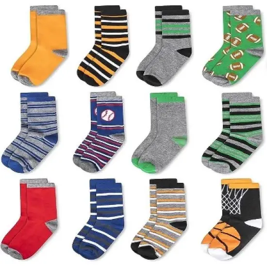 Rising Star Kid's 12 pack socks for Boys and Girls, Toddlers or Little kids Ages 2-10 image {12}