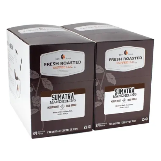 Fresh Roasted Coffee - 48 CT Sumatra Mandheling Medium Roast Single Serve Pods image {2}
