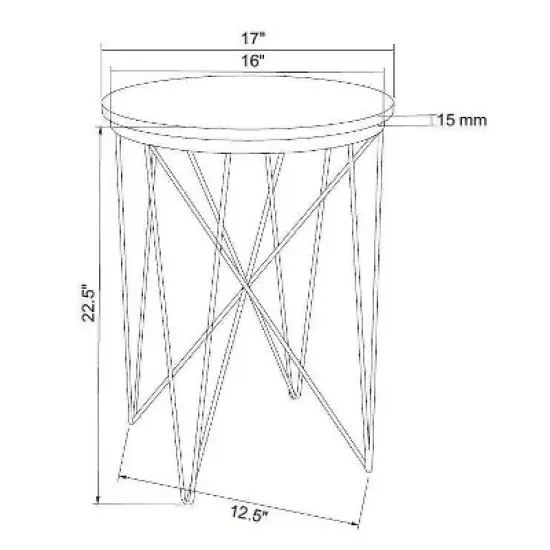 Marble Top Round Table Gold - Threshold&trade; image {4}