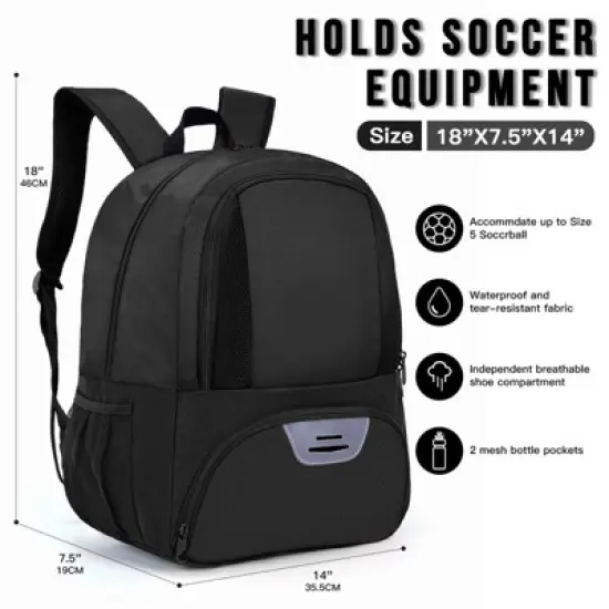 Soccer Bag,Youth Soccer Backpack, Football Volleyball Basketball Backpack fo,Sport Equipment Bags image {6}