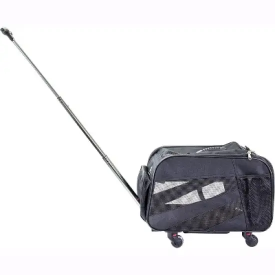 dbest products Pet Smart Cart Rolling Carrier with wheels soft sided collapsible Folding Travel Bag For Dogs & Cats - Airline Approved image {5}