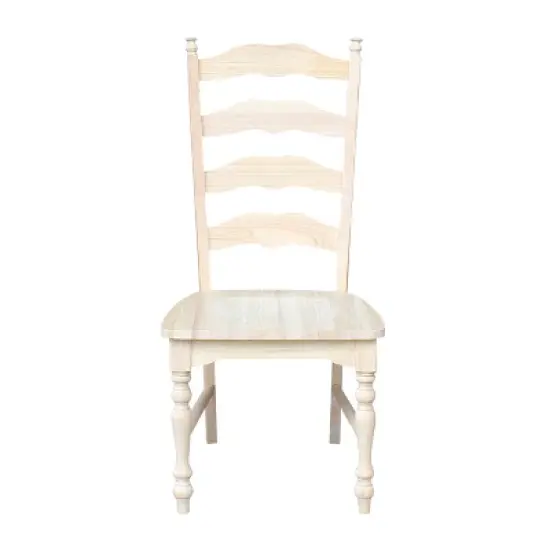 Set of 2 Maine Ladderback Chair Unfinished - International Concepts image {1}