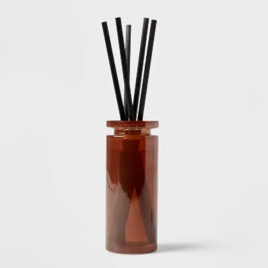 100ml Rustic Palo Santo Label Fiber Oil Reed Diffuser  Black  - Threshold&trade;: Vetiver & Incense Aroma, No Battery Required image {2}