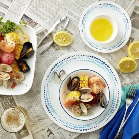 Corelle 4pk Ocean Blue Lunch Plates image {3}