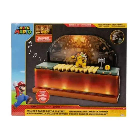 Nintendo Super Mario Deluxe Bowser Battle Action Figure Playset image {1}