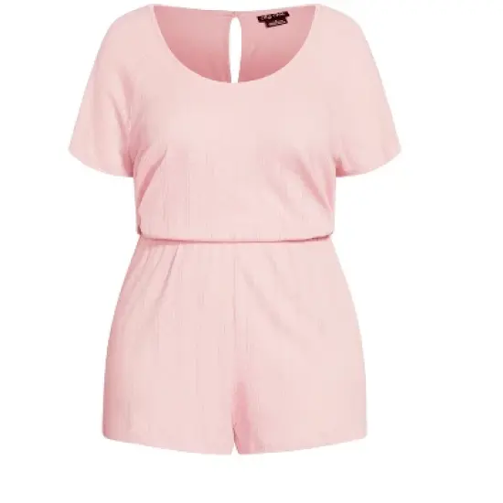 Women's Plus Size  Greta Romper - blush | CITY CHIC image {2}