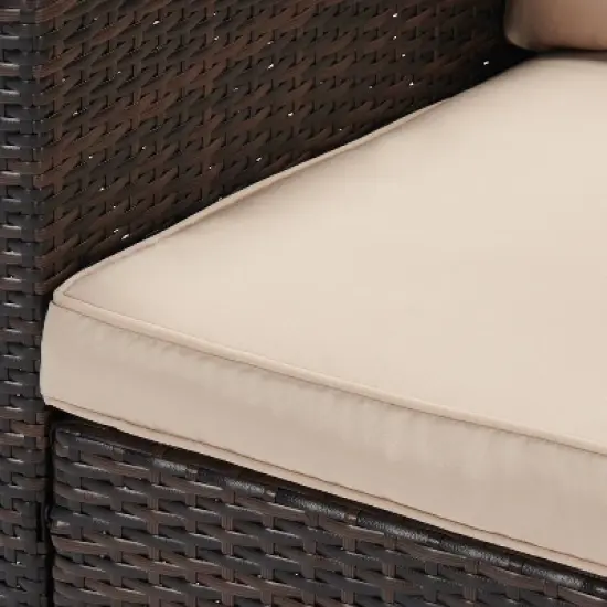 5pc Wicker Outdoor Conversation Set - EDYO LIVING
 image {11}