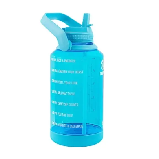 Takeya 64oz Tritan Motivational Water Bottle with Straw Lid image {1}