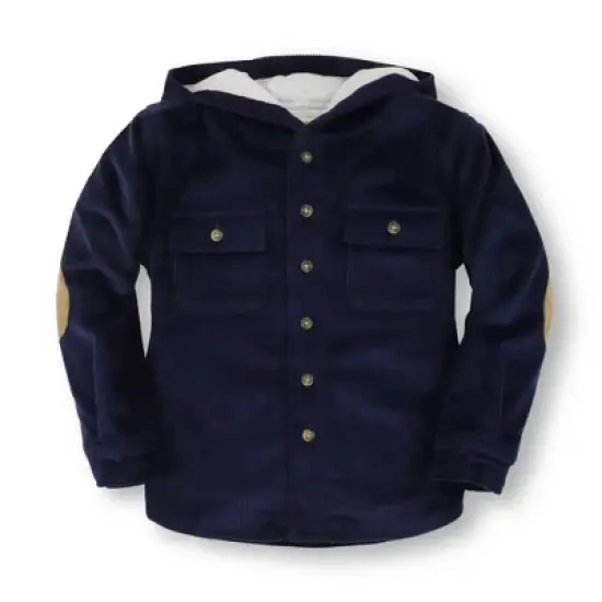 Hope & Henry Boys' Hooded Button Down Shirt Jacket, Infant image {8}
