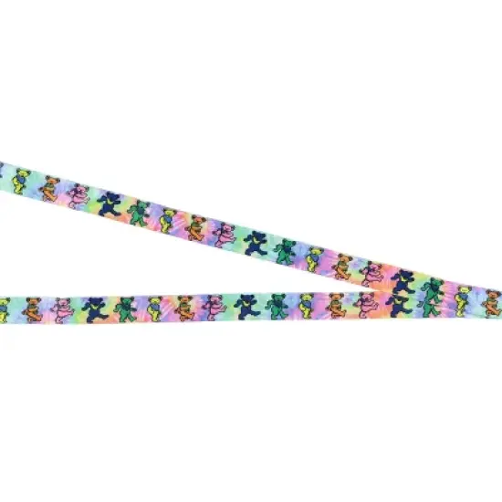 Grateful Dead Lanyard Tie-Dye Dancing Bears Clear ID Badge Holder Keychain Multicolored image {3}