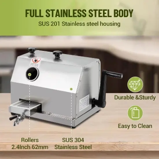 Commercial Sugar Cane Juicer Machine Manual Press Extractor Squeezer 110LBS/H image {5}