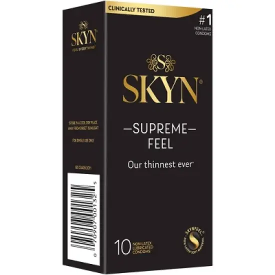 SKYN Supreme Non-Latex Lubricated Condoms - 10ct image {8}