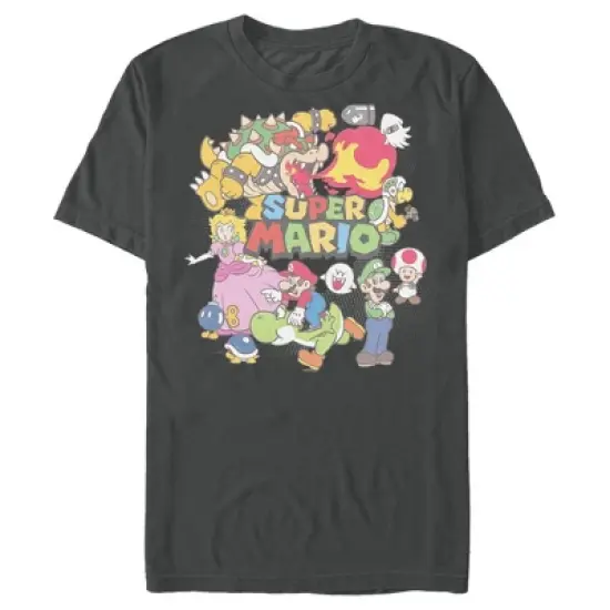 Men's Nintendo Mario Cast Collage T-Shirt image {6}