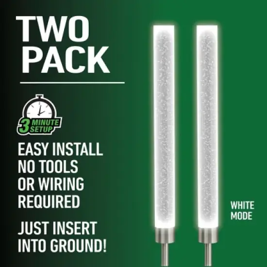 Bell + Howell Color Changing Solar Powered Glimmer Sticks for Gardens and Pathways image {2}
