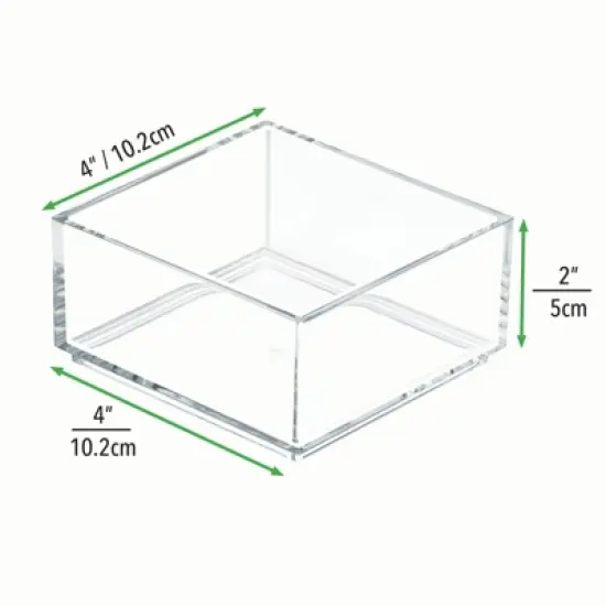mDesign Plastic Square Desk Organizer for Office Desktop Drawers, 12 Pack, Clear image {2}