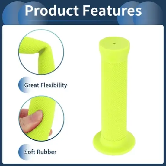 Unique Bargains Bike Handlebar Grips Covers 5.12" Yellow 1 Pair image {3}