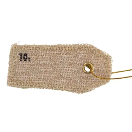 Northlight 19" Beige and Red "Christmas Delivery" Stocking With Hanging Tag image {4}