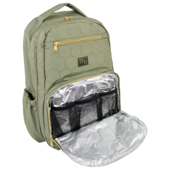 Hudson Baby Premium Diaper Bag Backpack and Changing Pad, Olive, One Size image {2}