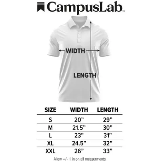 Men's Lindenwood University Adult Polo Left Chest Logo image {5}