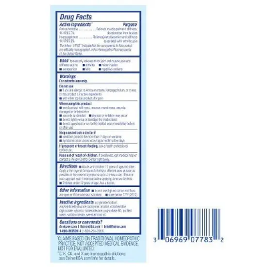 Arnicare Arthritis Cream by Boiron  -  4.2 oz Pump image {4}