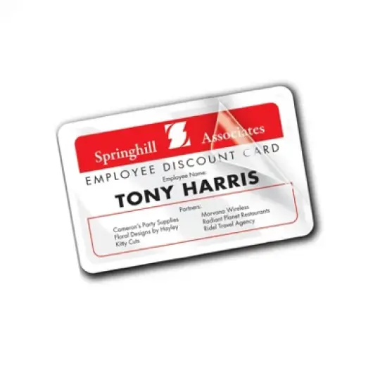Avery Customizable Self-Laminating ID Cards, 2.25" x 3.5", White Printable Inserts, 30 Laminated ID Cards (5361) image {7}