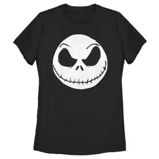 Women's The Nightmare Before Christmas Halloween Jack Skellington Big Face T-Shirt image {3}