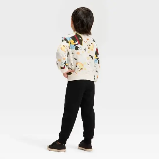 Toddler Boys' 2pc Bluey Halloween Fleece Pullover and Bottom Set - White/Black image {1}