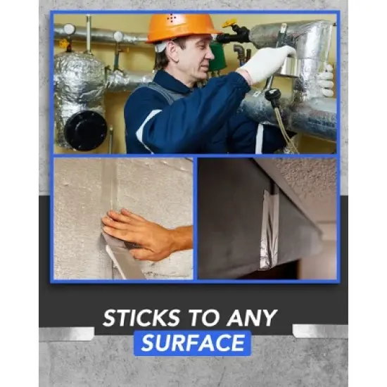 Impresa Professional Grade Aluminum Foil Tape - 4 Pack - 2 Inch by 210 Feet (70 Yards) 3.6 Mil Each Roll - High Temperature image {5}