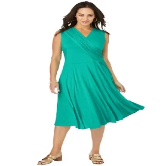 Jessica London Women&rsquo;s Plus Size Drape-Over Dress image {1}