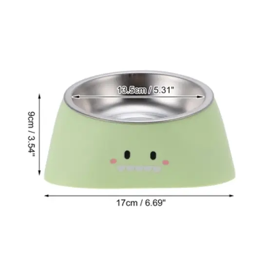 Unique Bargains Durable Dog Bowls Green 1 Pc image {1}