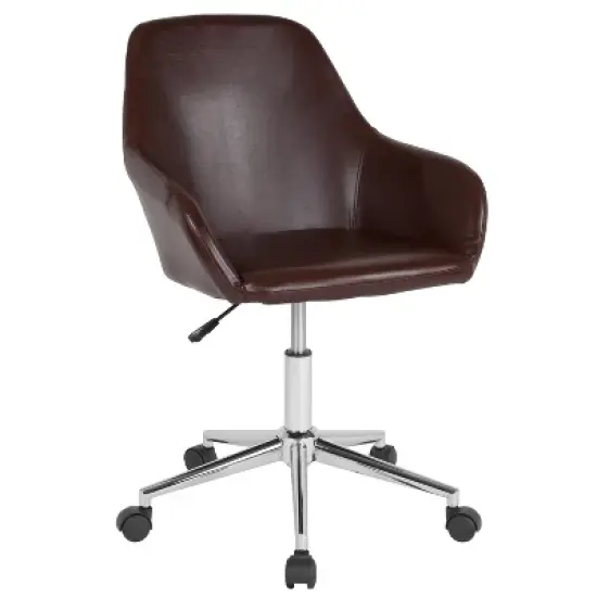 Merrick Lane Home Office Bucket Style Chair with 360 Degree Rotating Swivel image {20}