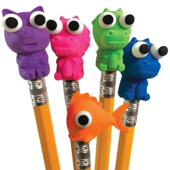 Quirky & Cute! Here's Looking At You Animal Eraser Toppers (10 Pack) image {3}