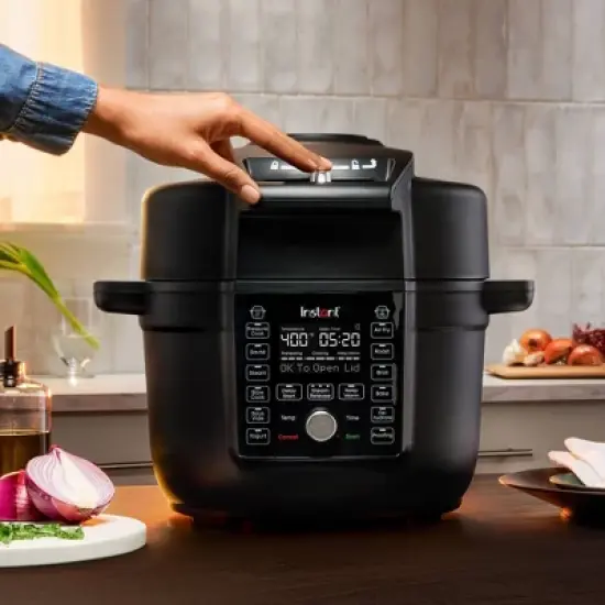 Instant Pot 6.5 qt. Duo Crisp 13-in-1, Air Fryer, Pressure Cooker & Slow Cooker with One Ultimate Lid: Stainless Steel, Automatic Shut-Off, Timer image {2}