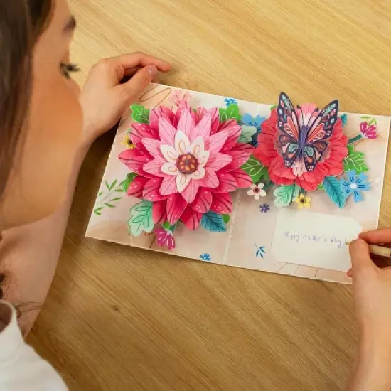 Frndly by Paper Love, 3D Bloom and Butterfly Pop Up Card, For All Occasion - Handcrafted 100% Recycled and Eco-Friendly, 8" x 6" Cover image {4}