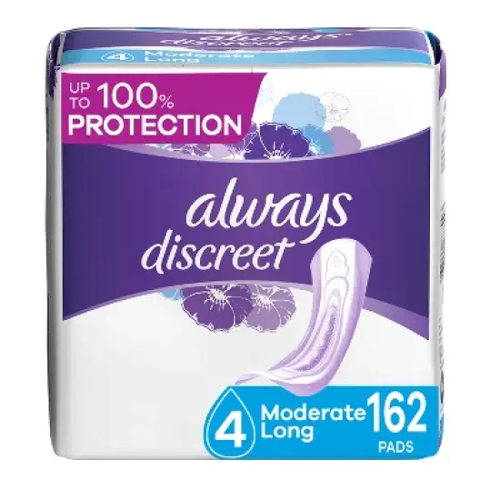 Always Discreet Moderate Long Absorbency 4 Drop Base Pads image {16}