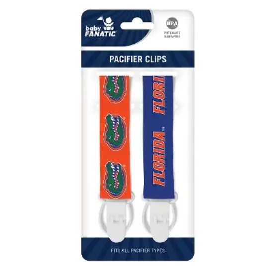 BabyFanatic Officially Licensed Unisex Pacifier Clip 2-Pack - NCAA Florida Gators - Officially Licensed Baby Apparel image {2}