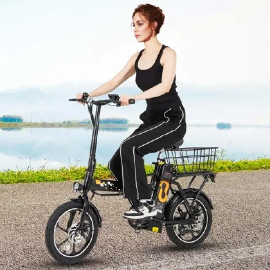 Costway 16" Folding E-Bike Portable Electric Bicycle with Peak 650 W Brushless Motor image {1}