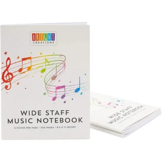 Bright Creations 3 Pack Music Composition Notebooks, Manuscript Staff Paper for Kids, 50 Sheets image {5}