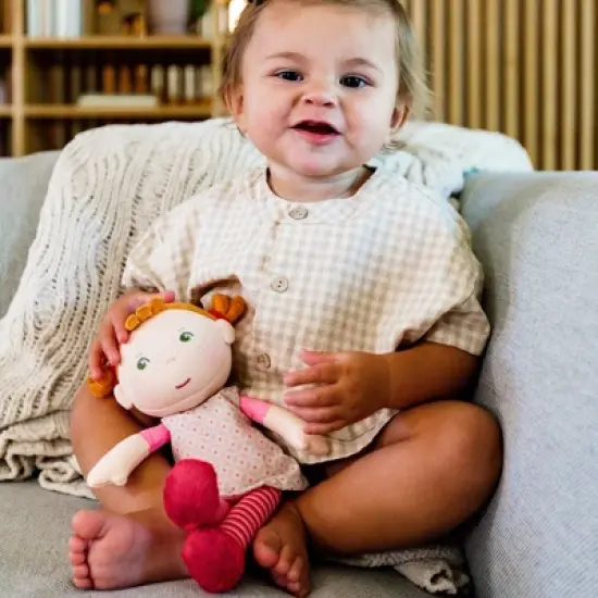 HABA Snug Up Roya - 10" Soft Doll with Fuzzy Red Pigtails and Embroidered Face image {12}