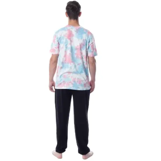 SpongeBob SquarePants Mens' Patrick Tie-Dye Funny Jogger Sleep Pajama Set Multicolored image {3}