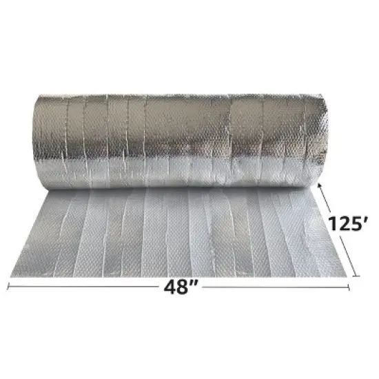 UOFFICE Roll of One-Sided Thermo Insulated Bubble Roll, 48" x 125' Wrap image {1}