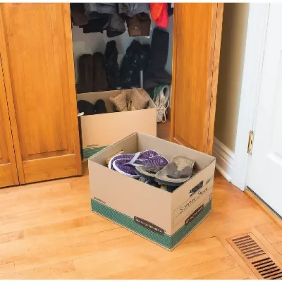 Bankers Box STOR/FILE Extra Strength Storage Box Letter/Legal Kraft/Green 12/Carton 12770 image {2}