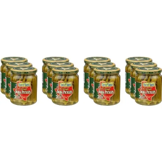 Talk O' Texas Crisp Okra Pickles Hot - Case of 12 - 16 oz image {2}