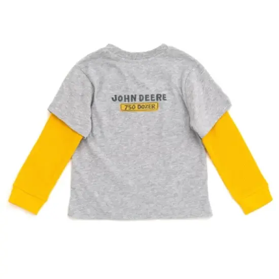 John Deere Tractor Construction 2fer Waffle Knit Long Sleeve T-Shirt Toddler image {2}