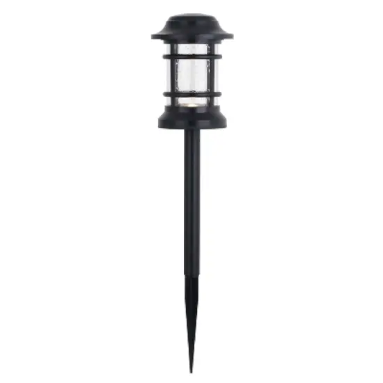 VAXCEL Westmont Low-Voltage Black Outdoor Landscape Path Light LED Clear Glass image {6}