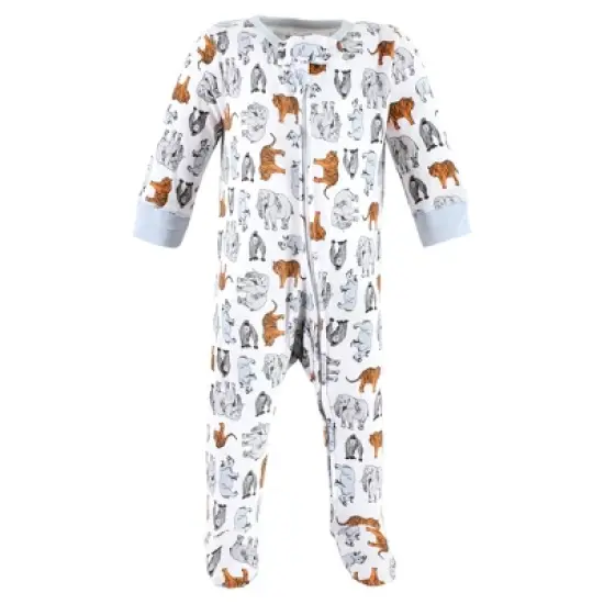 Touched by Nature Infant Boy Organic Cotton Sleep and Play, Boy Endangered Safari image {2}