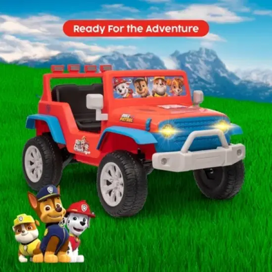 12V Jeep - Paw Patrol Kids Ride‑On Car with LED Lights & 12V Battery image {3}