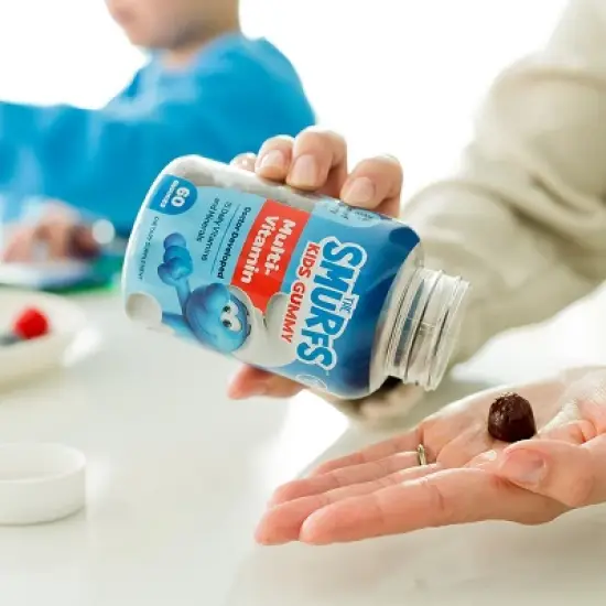 Smurfs Multivitamin Kids Vitamin Gummies, Includes 15 Daily Vitamins & Minerals, Smurfs Berry Flavored, 60ct image {3}