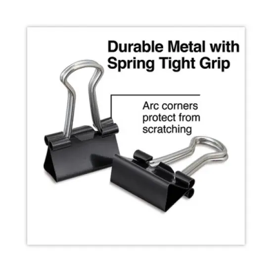 Universal Binder Clip Value Pack, Mini, Black/Silver, 36/Box image {2}
