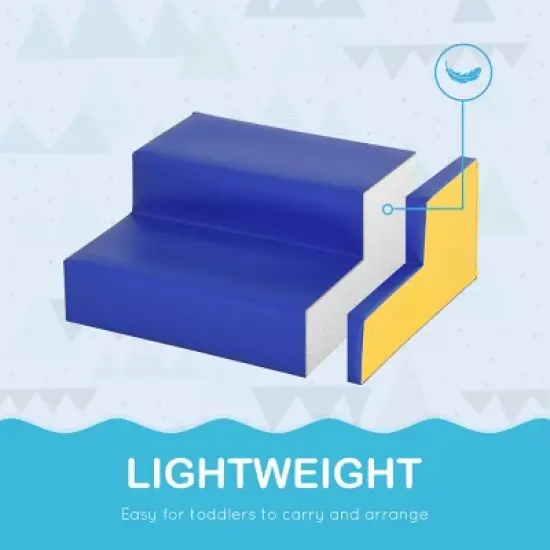 Baofuwish 2 Piece Climb and Crawl Activity Play Set Soft Secure Foam Playset for Toddler Preschooler Indoor Play Equipment Learning Toys image {6}